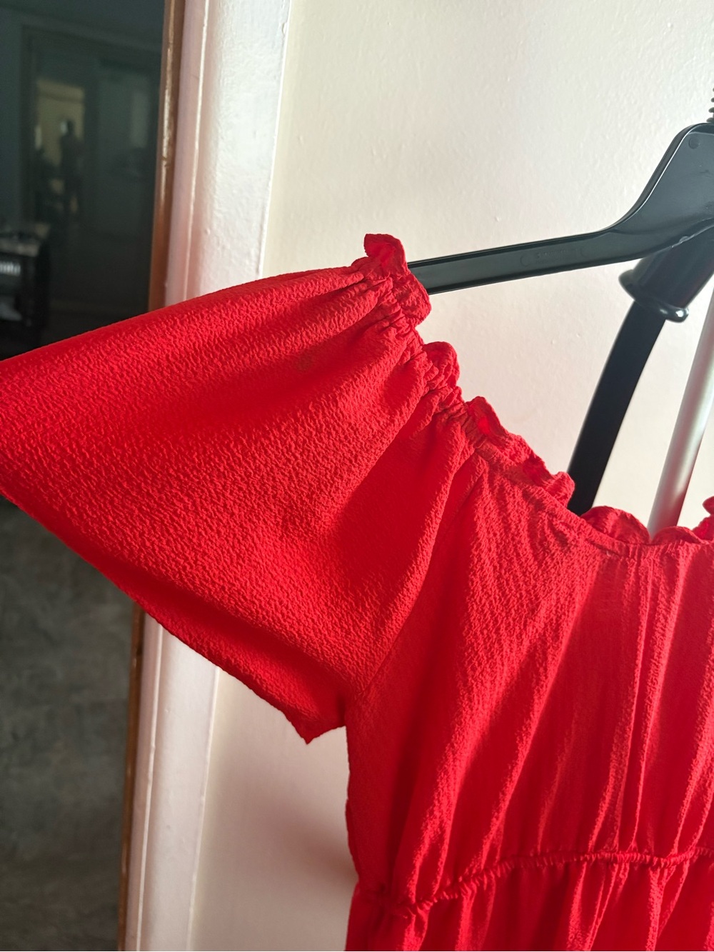 Red Ruffled Dress - Picture 2 of 6